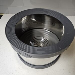 Slow Drinking Anti-Splash Non-skid Stainless Steel Slow Feeder Dog Water Bowl, 2